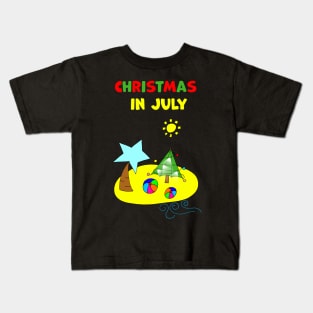 Christmas in July Beach Island Kids T-Shirt
